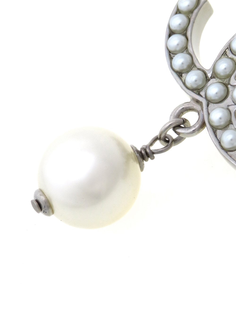 CC ココマーク パールドロップ ブローチ