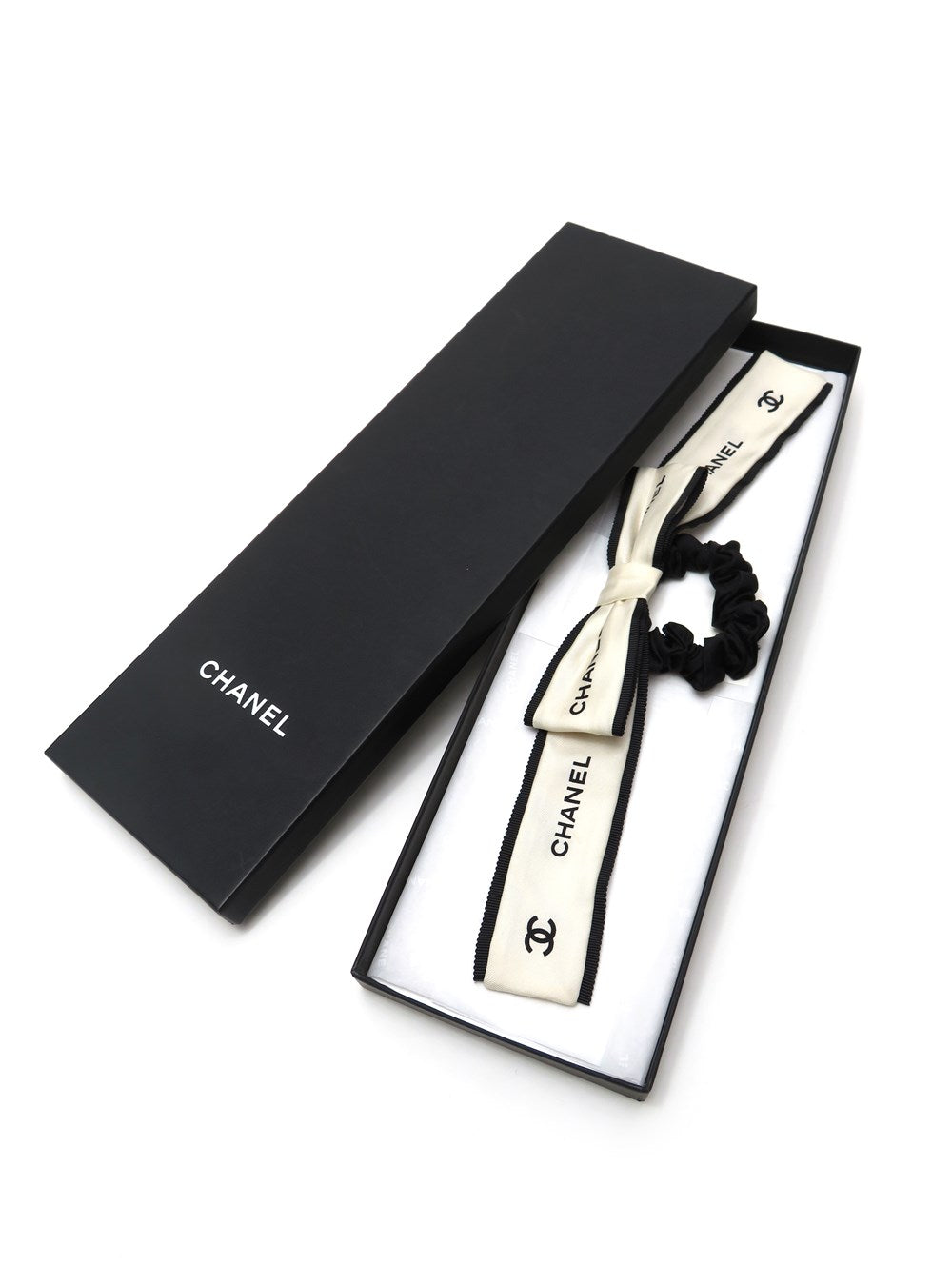 CC シルク リボン シュシュ ヘアアクセサリー