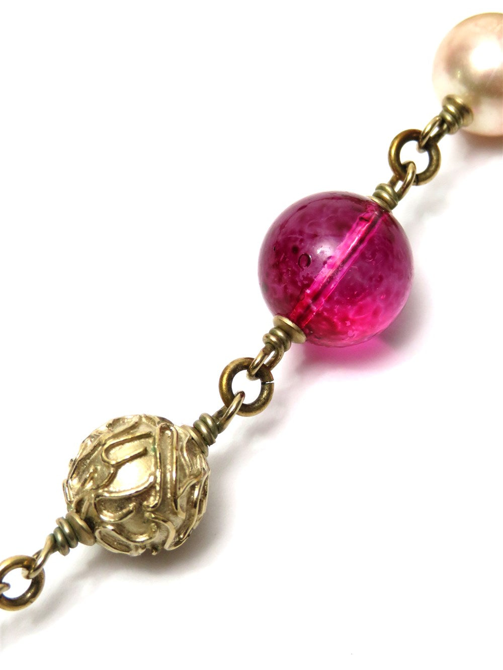 CC ココマーク パール カラービーズ ネックレス