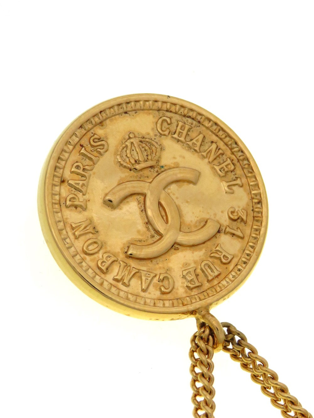 CC ヴィンテージ マトラッセバッグ モチーフ チェーン ブローチ