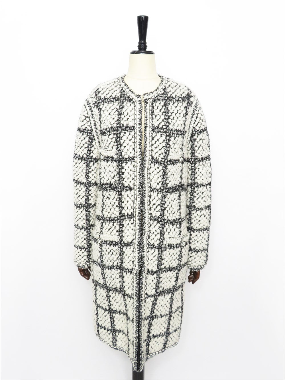 CC チェーントリミング ツイード コート