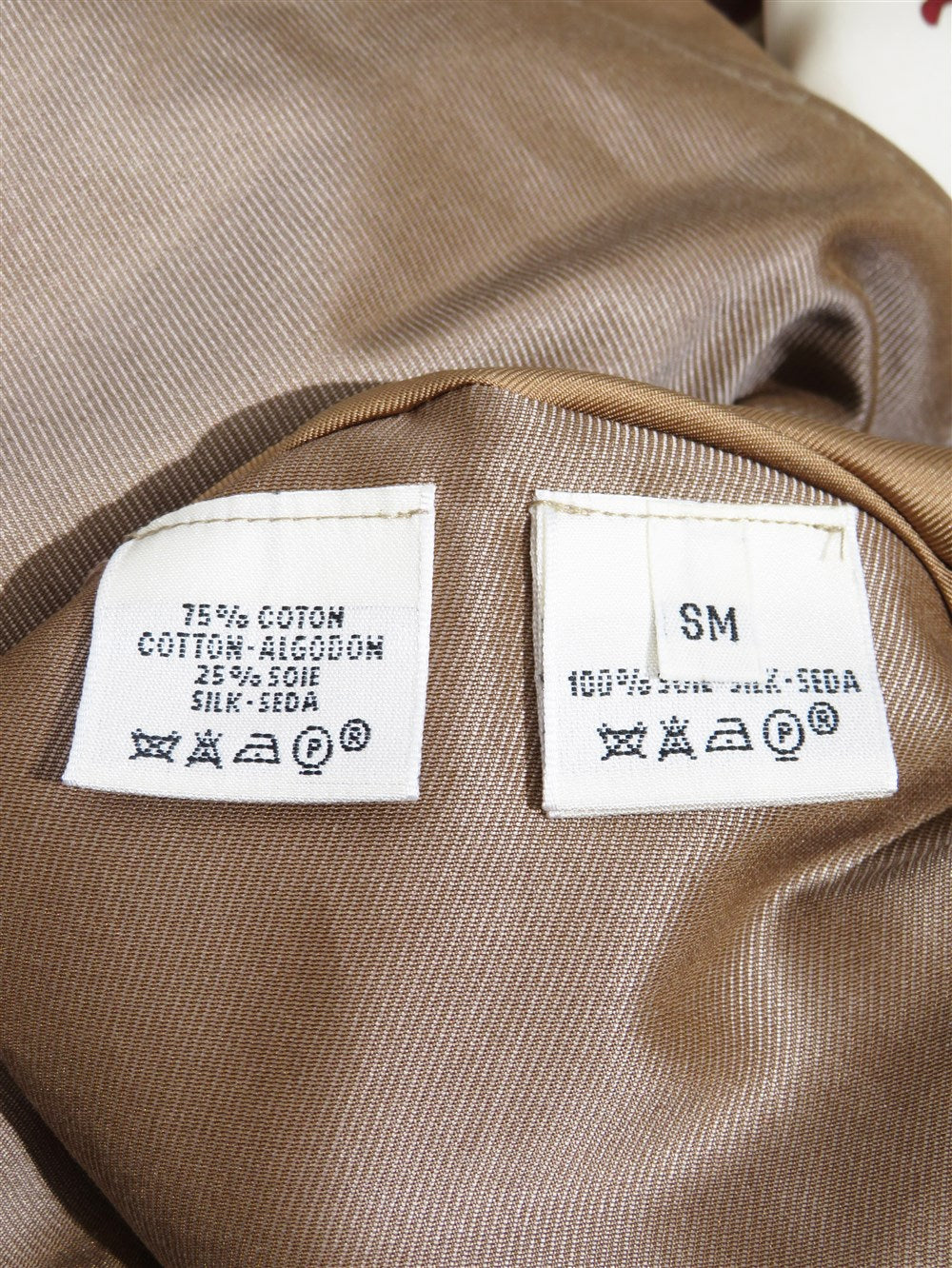 シルク フラワープリント リバーシブル 中綿 ブルゾン