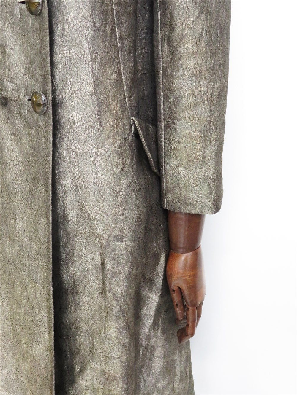 メタリックジャガード ダブルブレスト コート