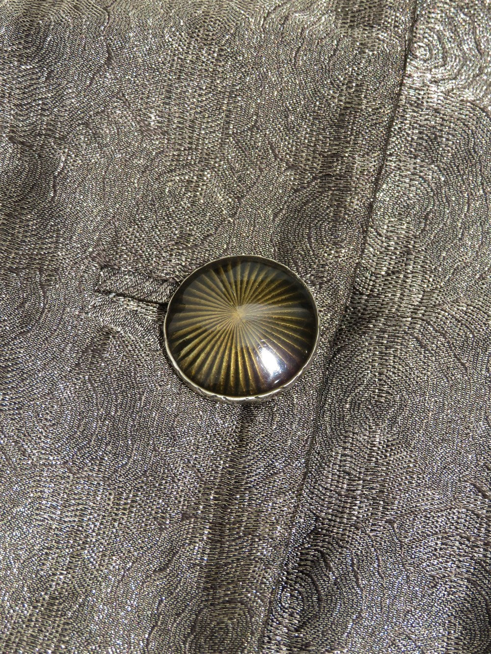 メタリックジャガード ダブルブレスト コート