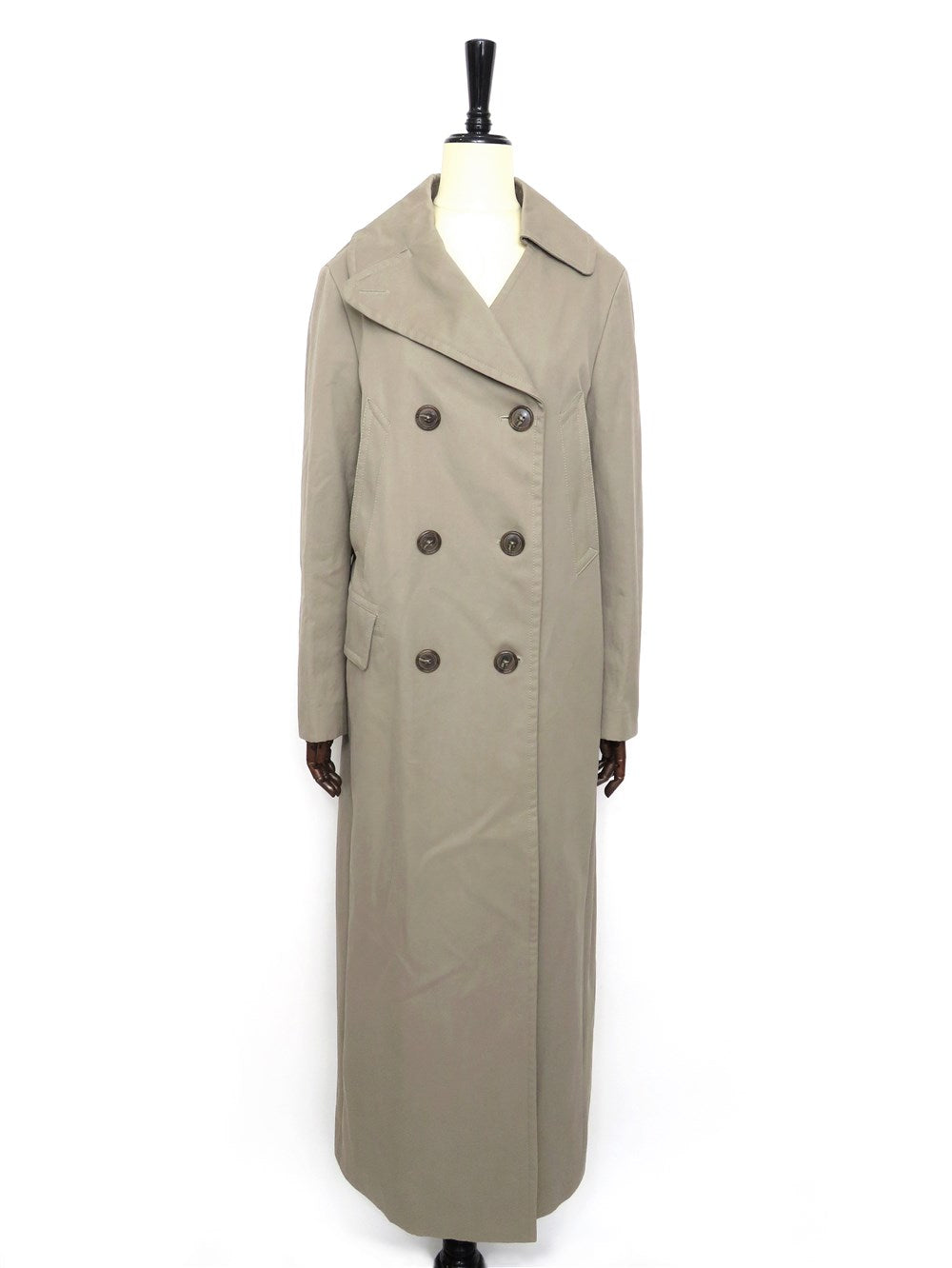 ダブルブレスト コットン ロングコート