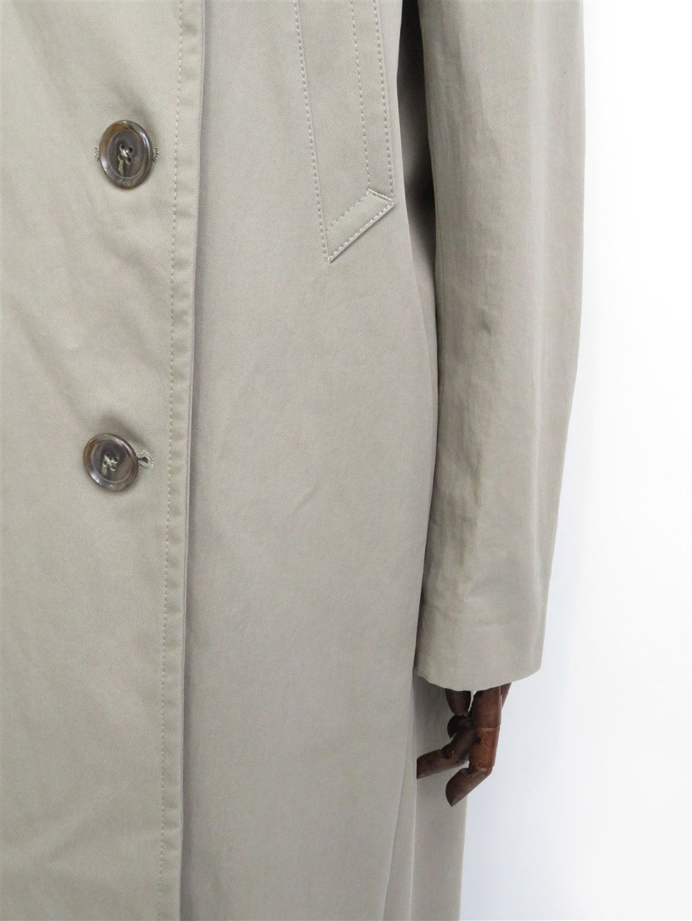 ダブルブレスト コットン ロングコート