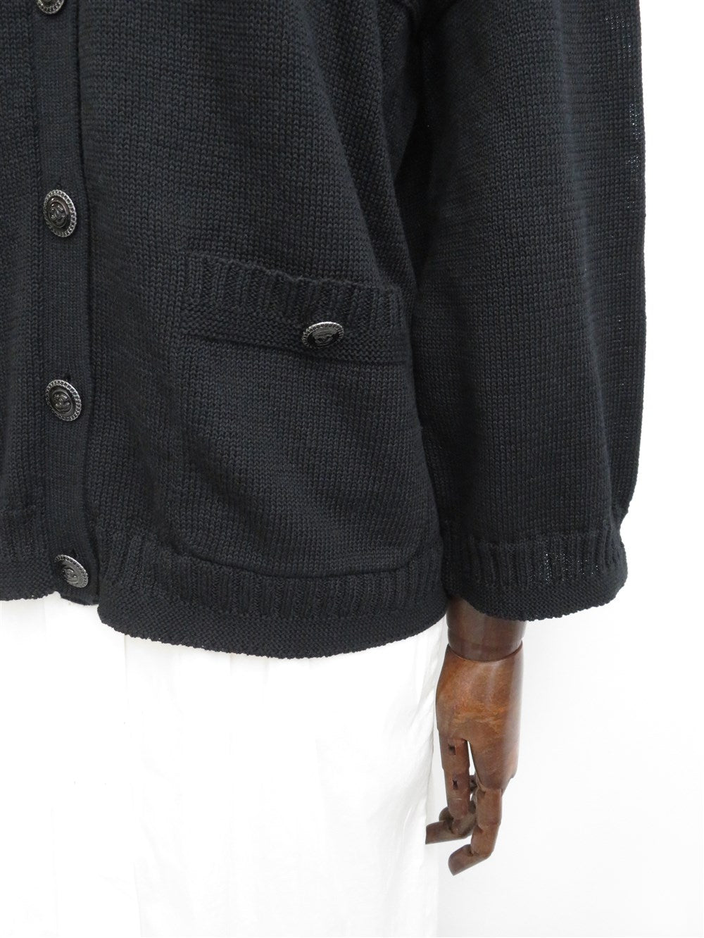 CC ココマークボタン ケーブル編み ニット カーディガン