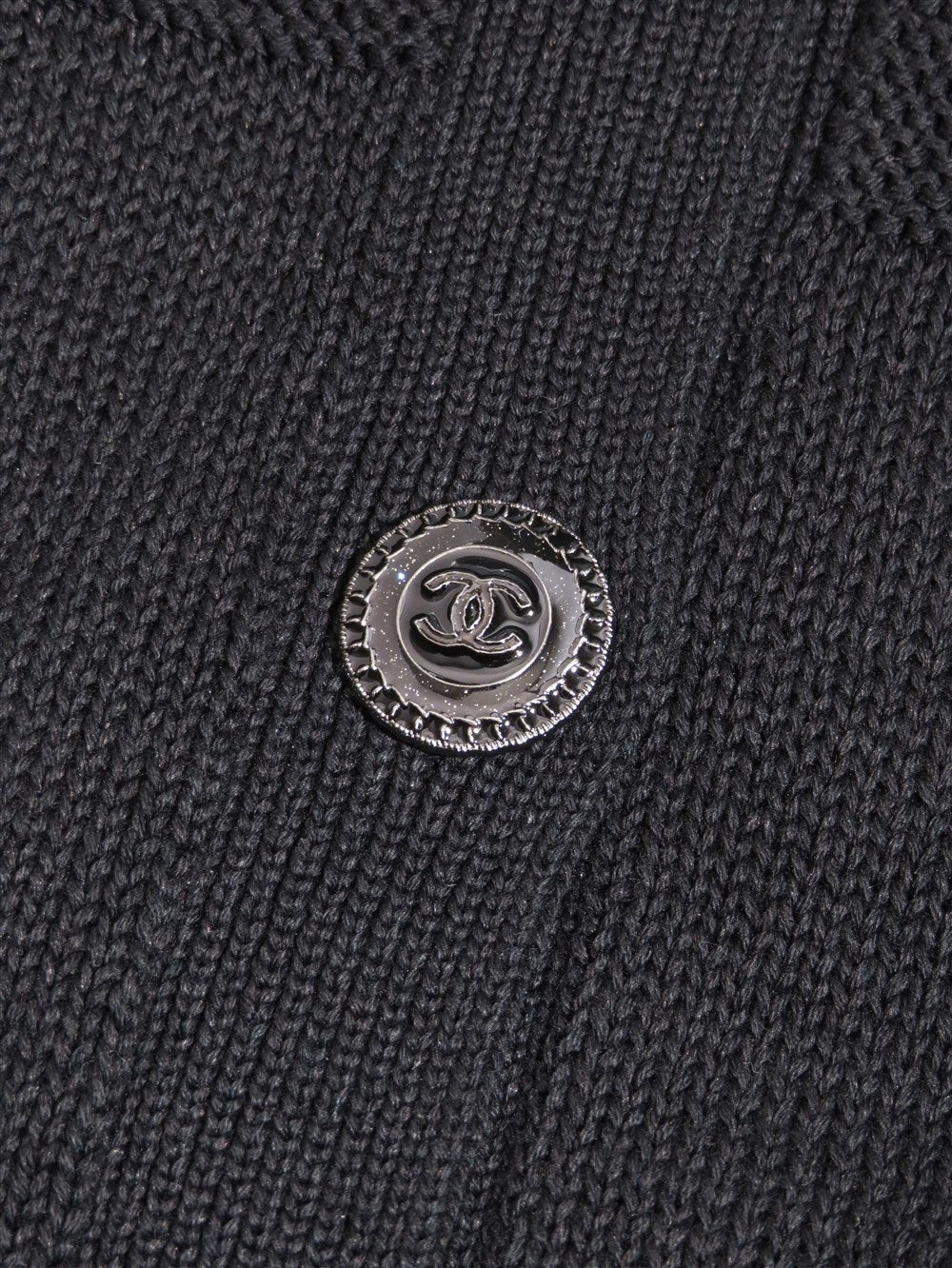 CC ココマークボタン ケーブル編み ニット カーディガン