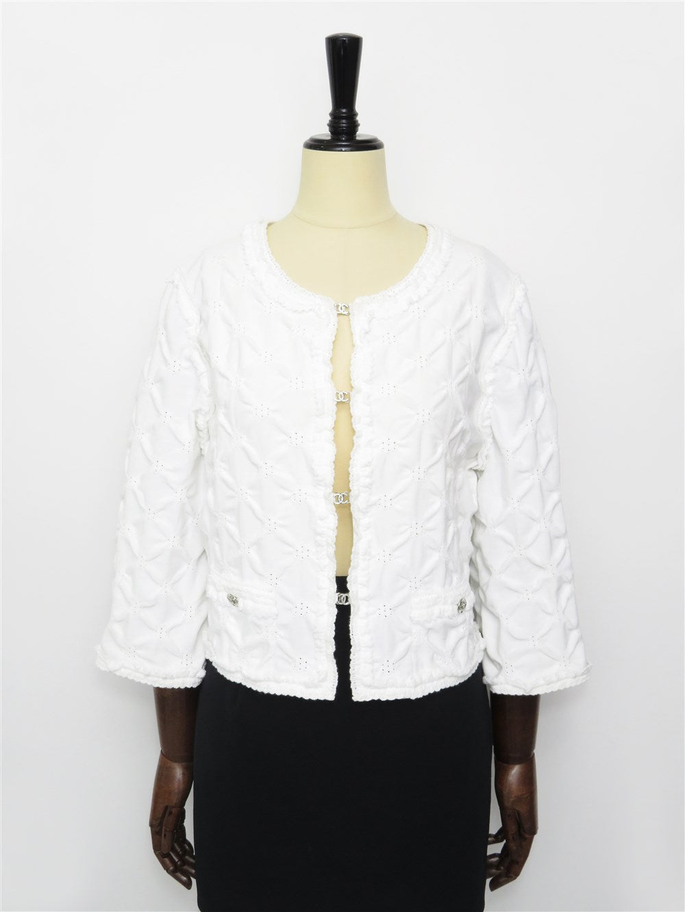 CC ビジューホック ノーカラー ジャケット