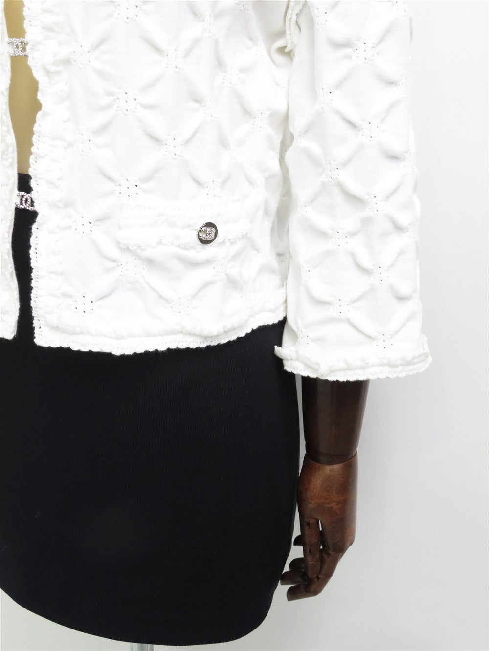 CC ビジューホック ノーカラー ジャケット