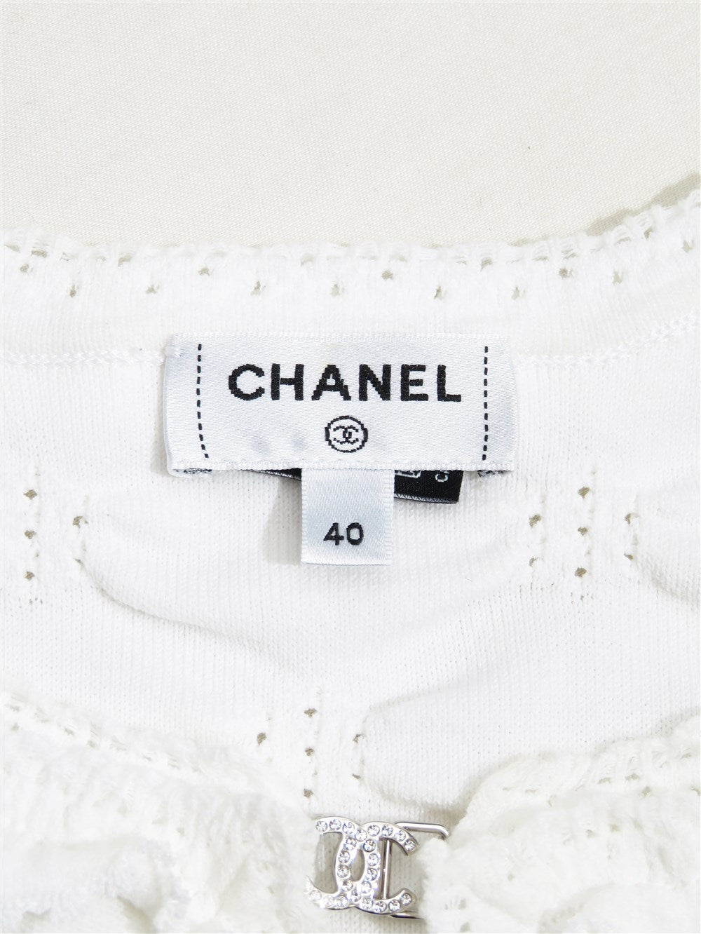 CC ビジューホック ノーカラー ジャケット