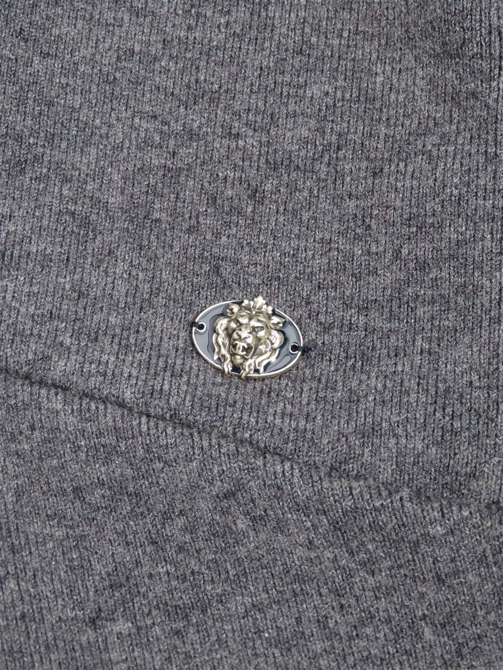 CC バイカラートリム ラペル 燕尾 ニット コート