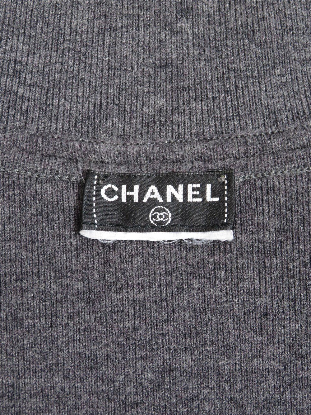 CC バイカラートリム ラペル 燕尾 ニット コート