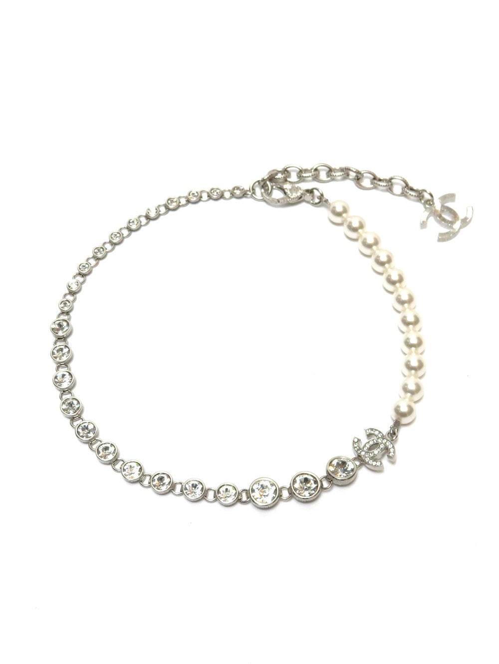 CC ラインストーン パール チョーカー 2025