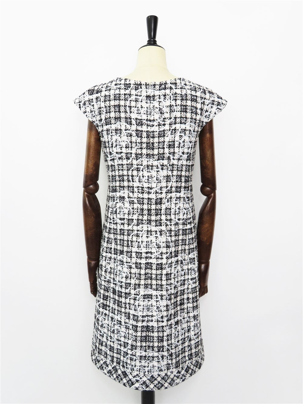 CC ツイード カメリアモチーフ フレンチスリーブ ワンピース