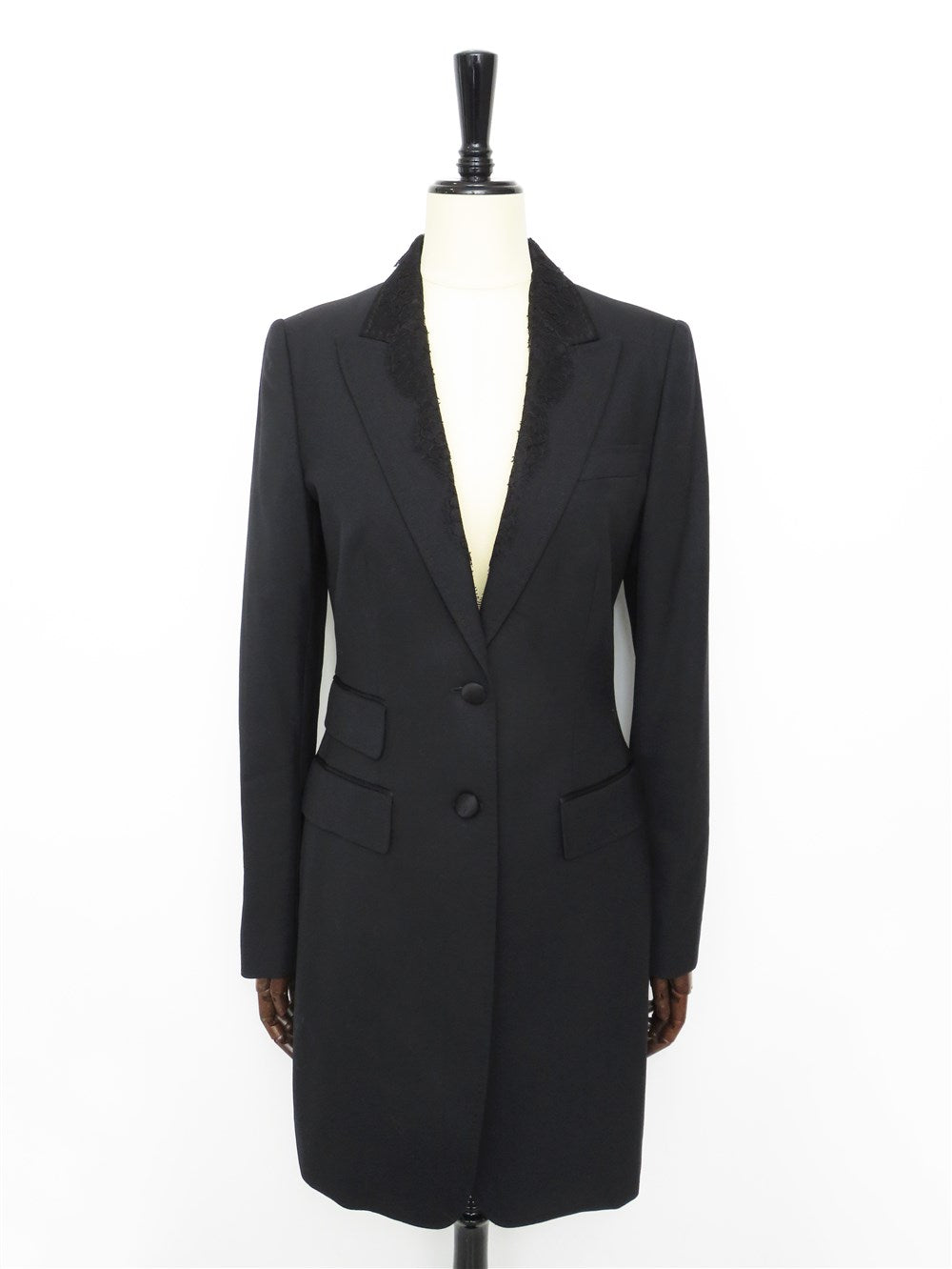 レースラペル テーラード コート