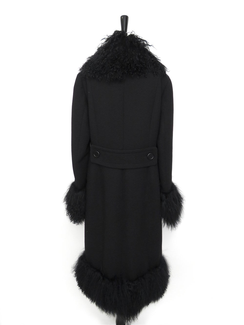 シープファートリム ウール ロング コート