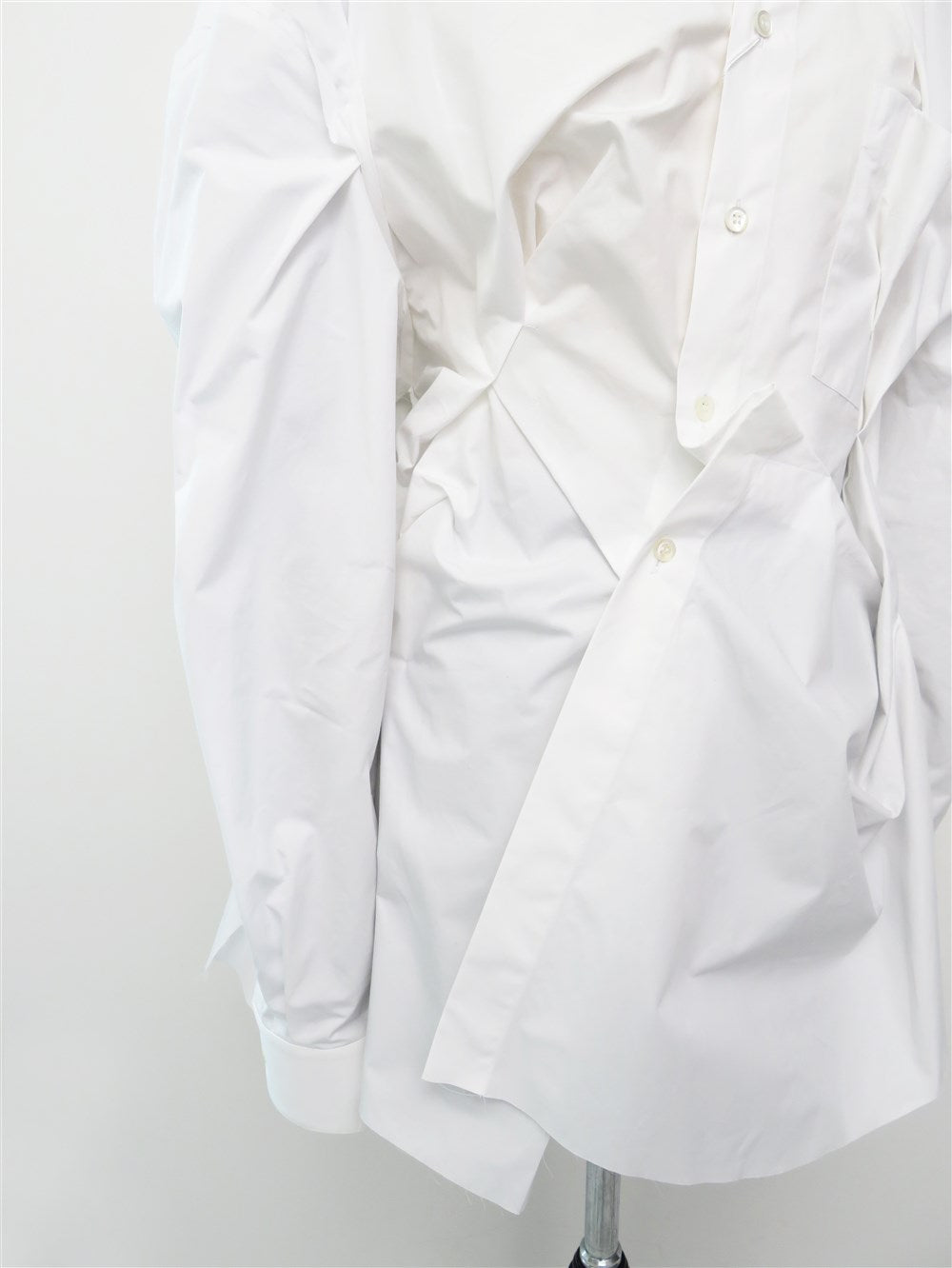 アシンメトリー ギャザー シャツ