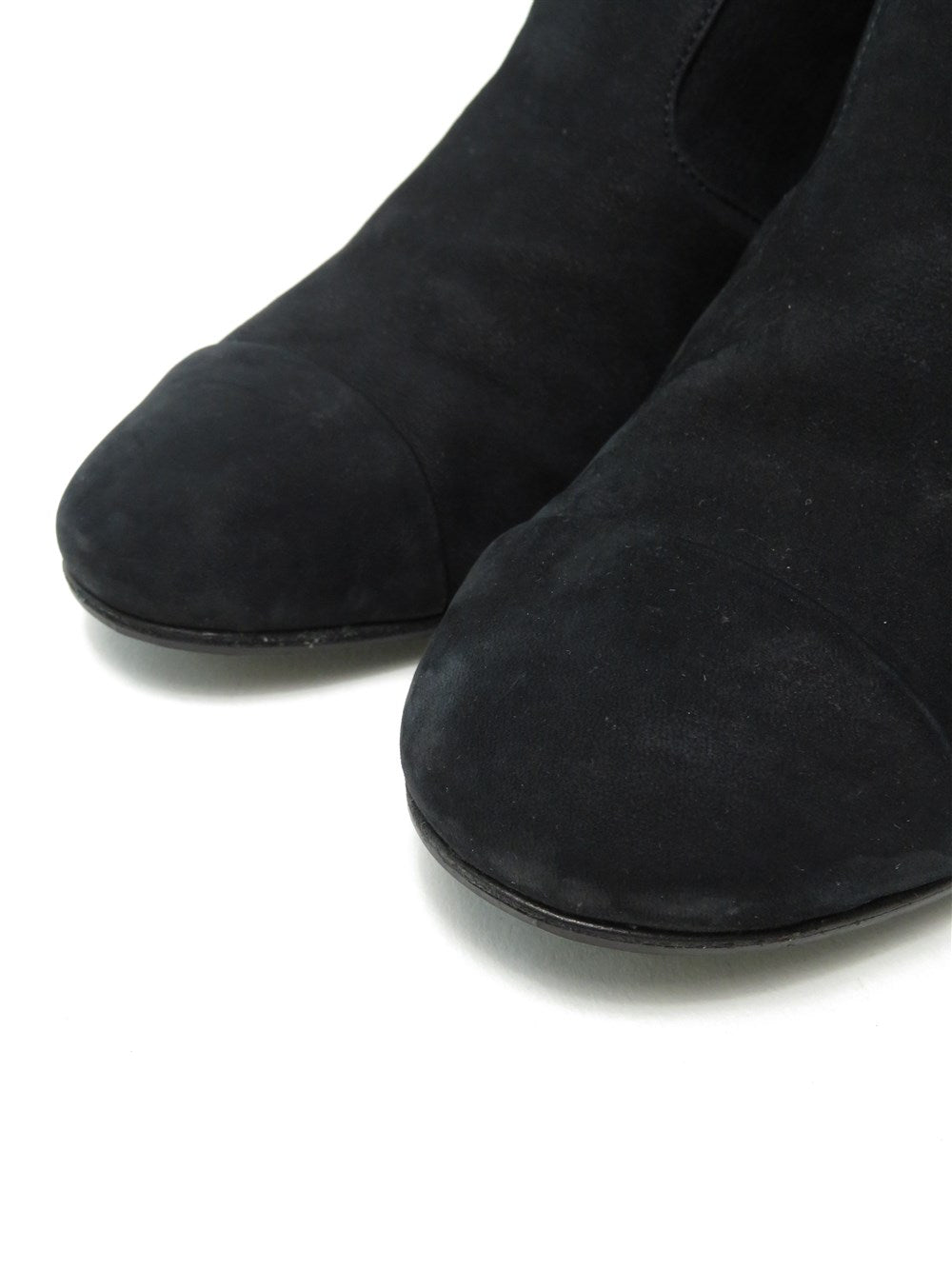 CC バッグジップ ヌバックレザー ショート ブーツ