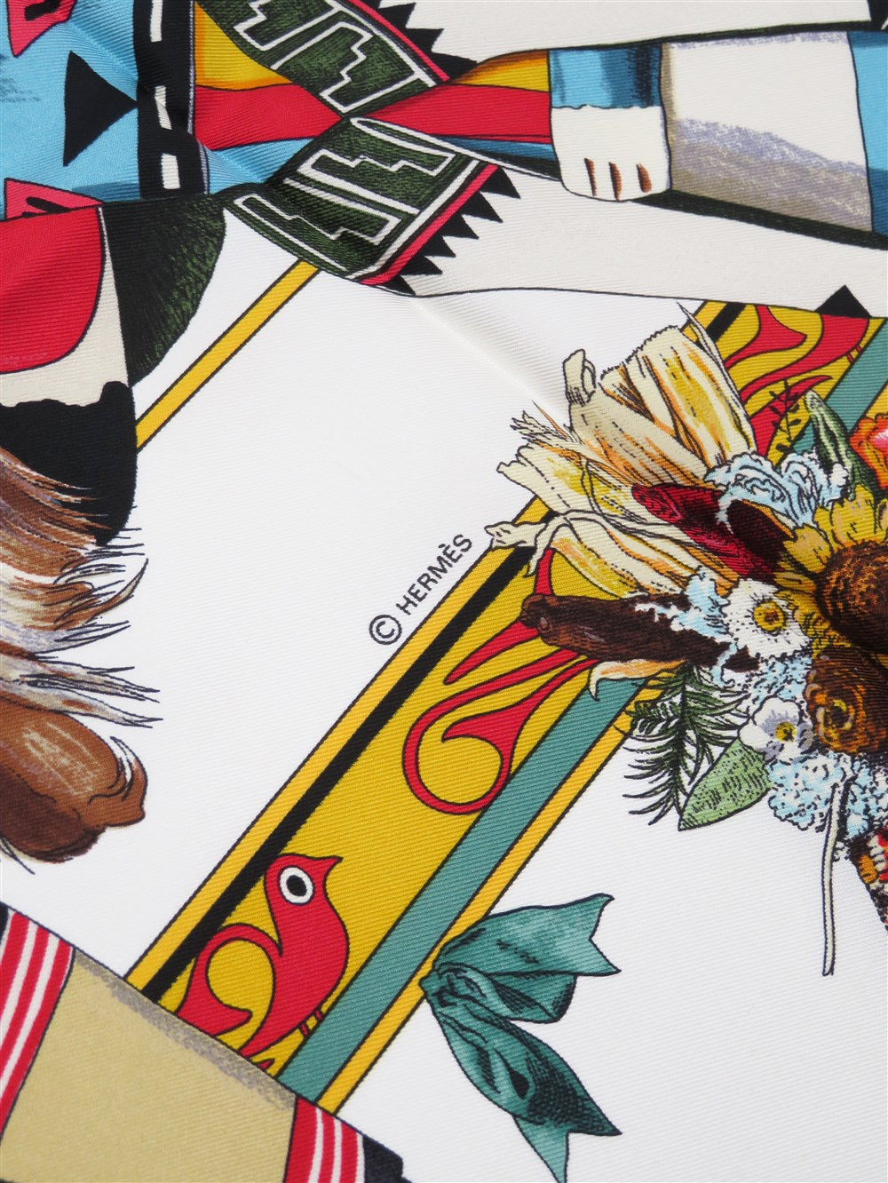 カレ90 Kachinas カチナ ホピ族 シルク スカーフ