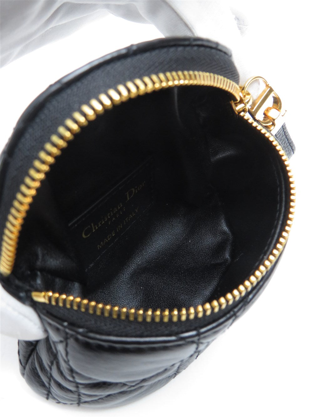DIOR CARO カナージュ ハーフムーン ミニポーチ