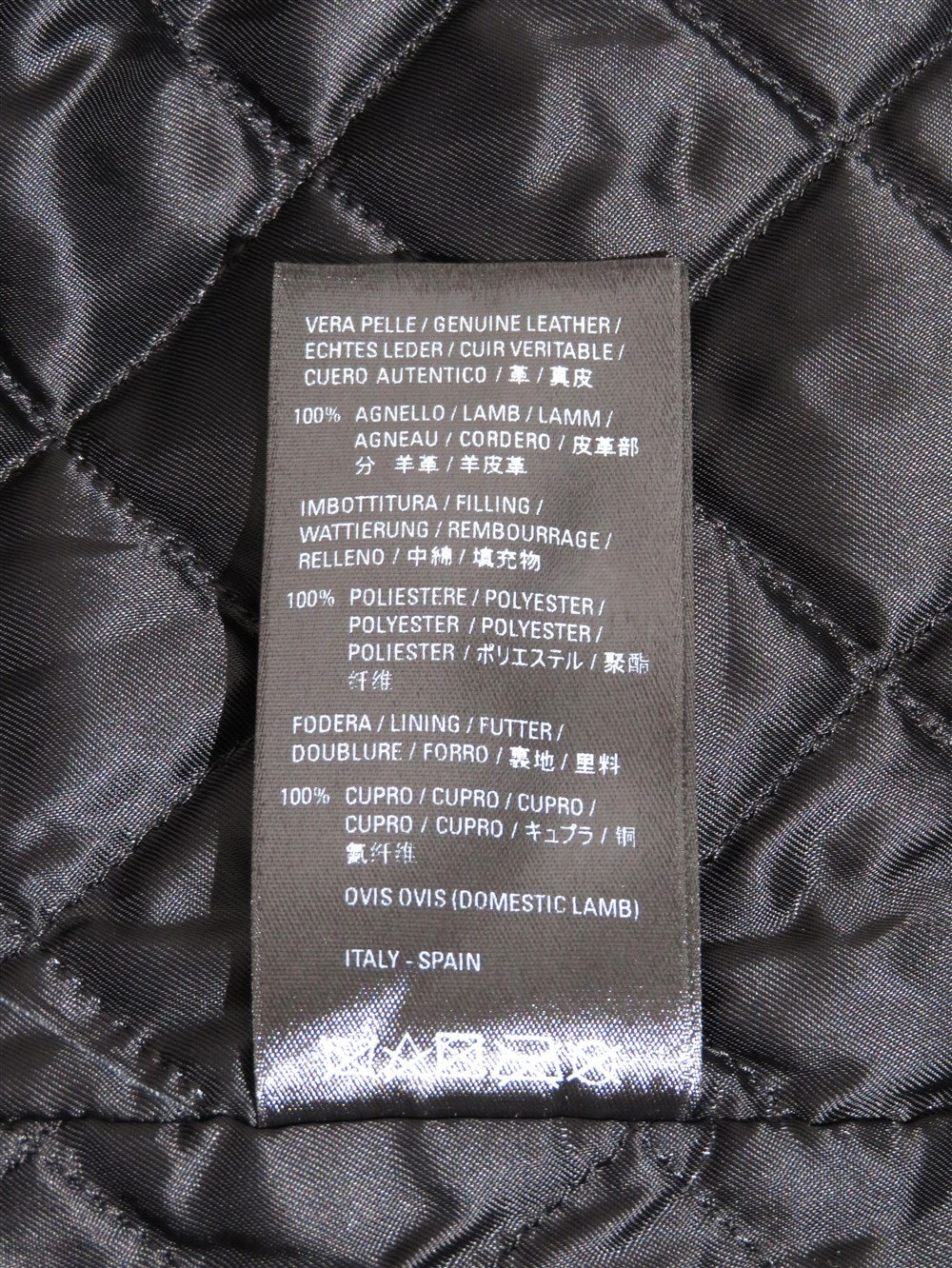 オーバーサイズ パデッド ラムレザー シャツジャケット