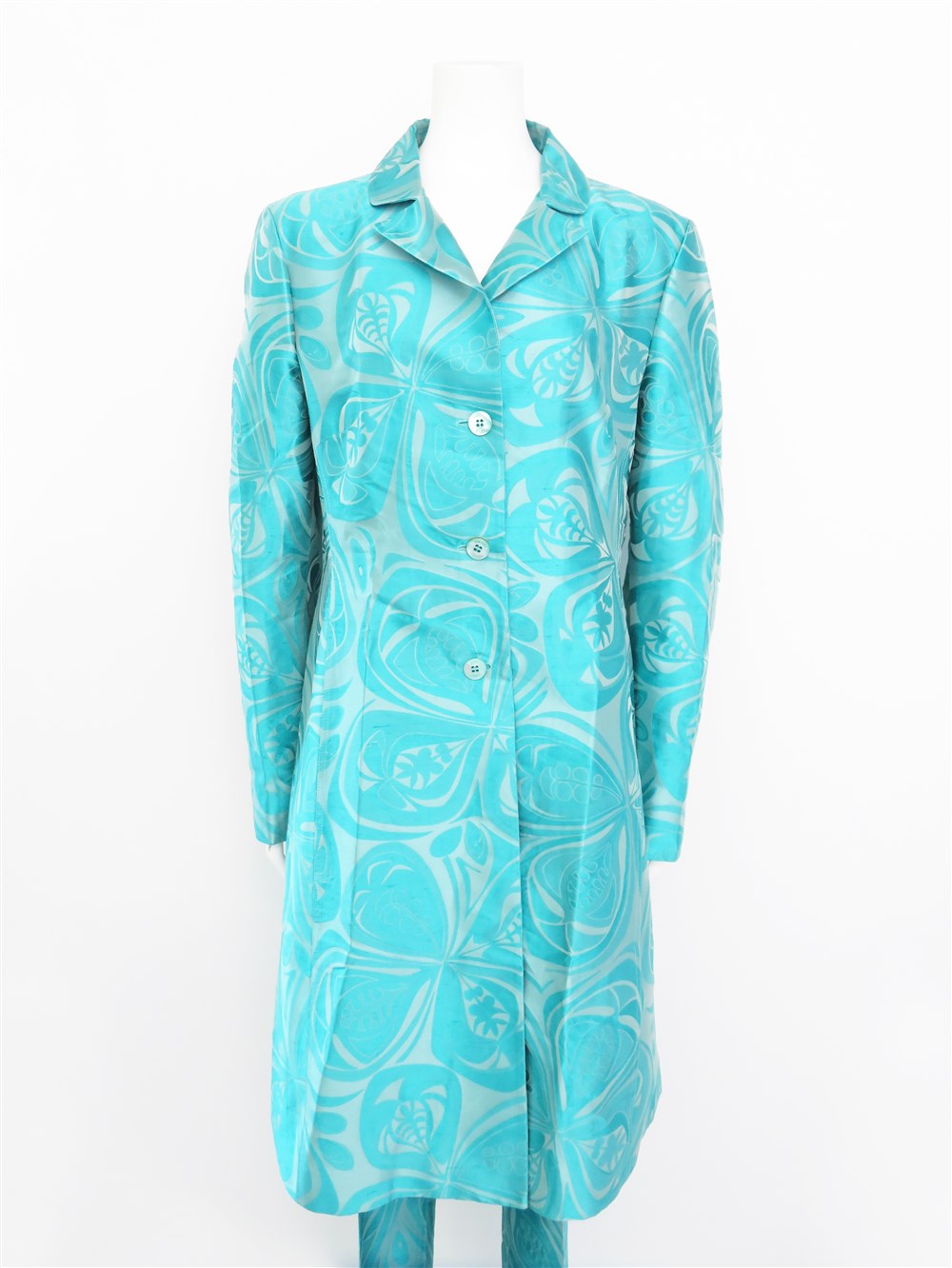 シルクシャンタン ジャガード コート＆パンツ セット