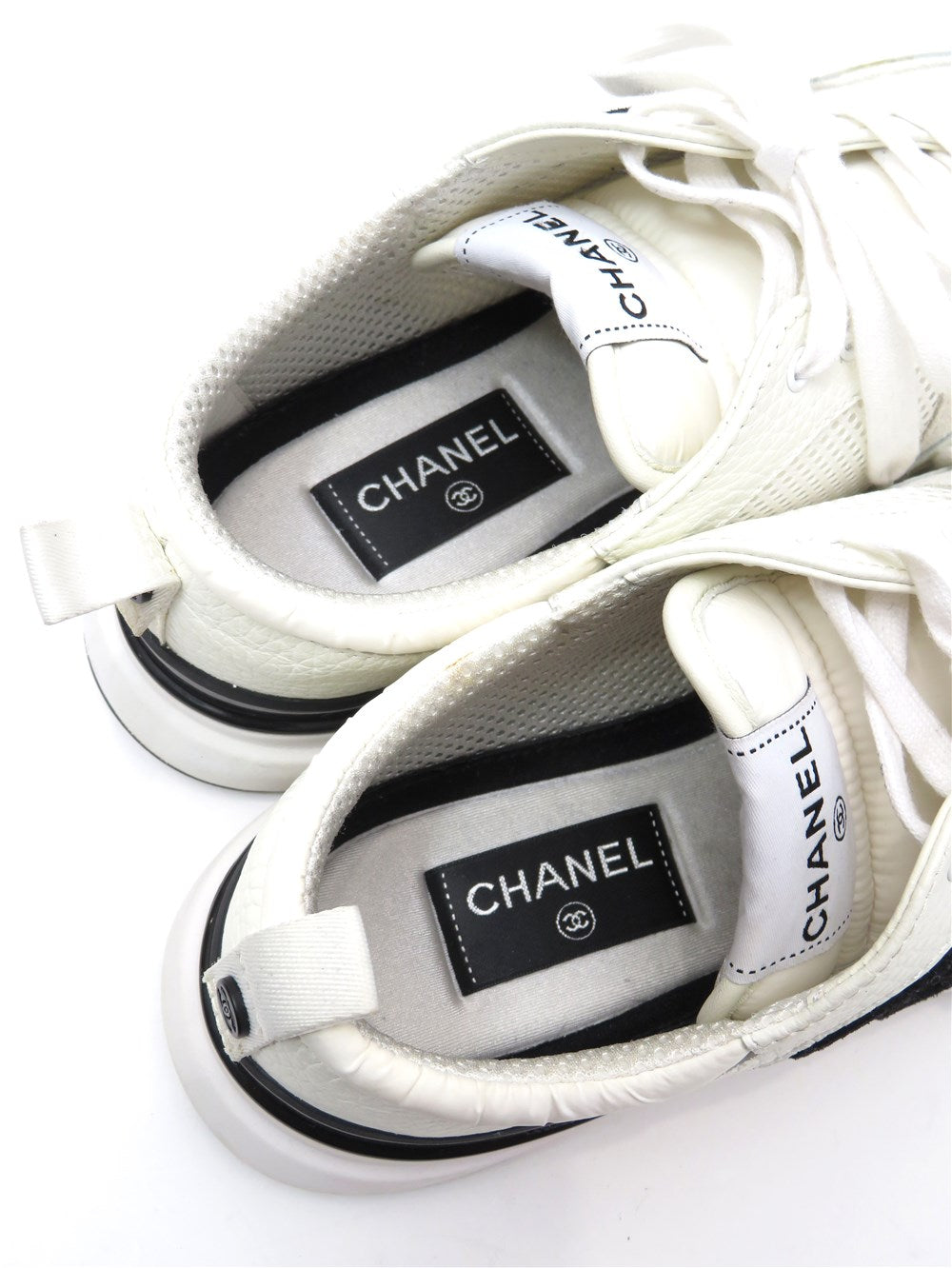 CC メッシュ レザー スニーカー