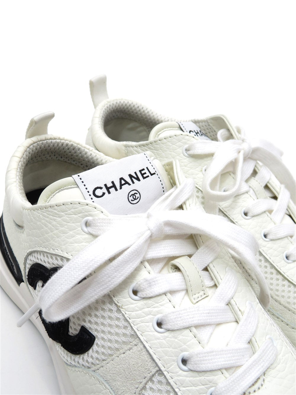 CC メッシュ レザー スニーカー