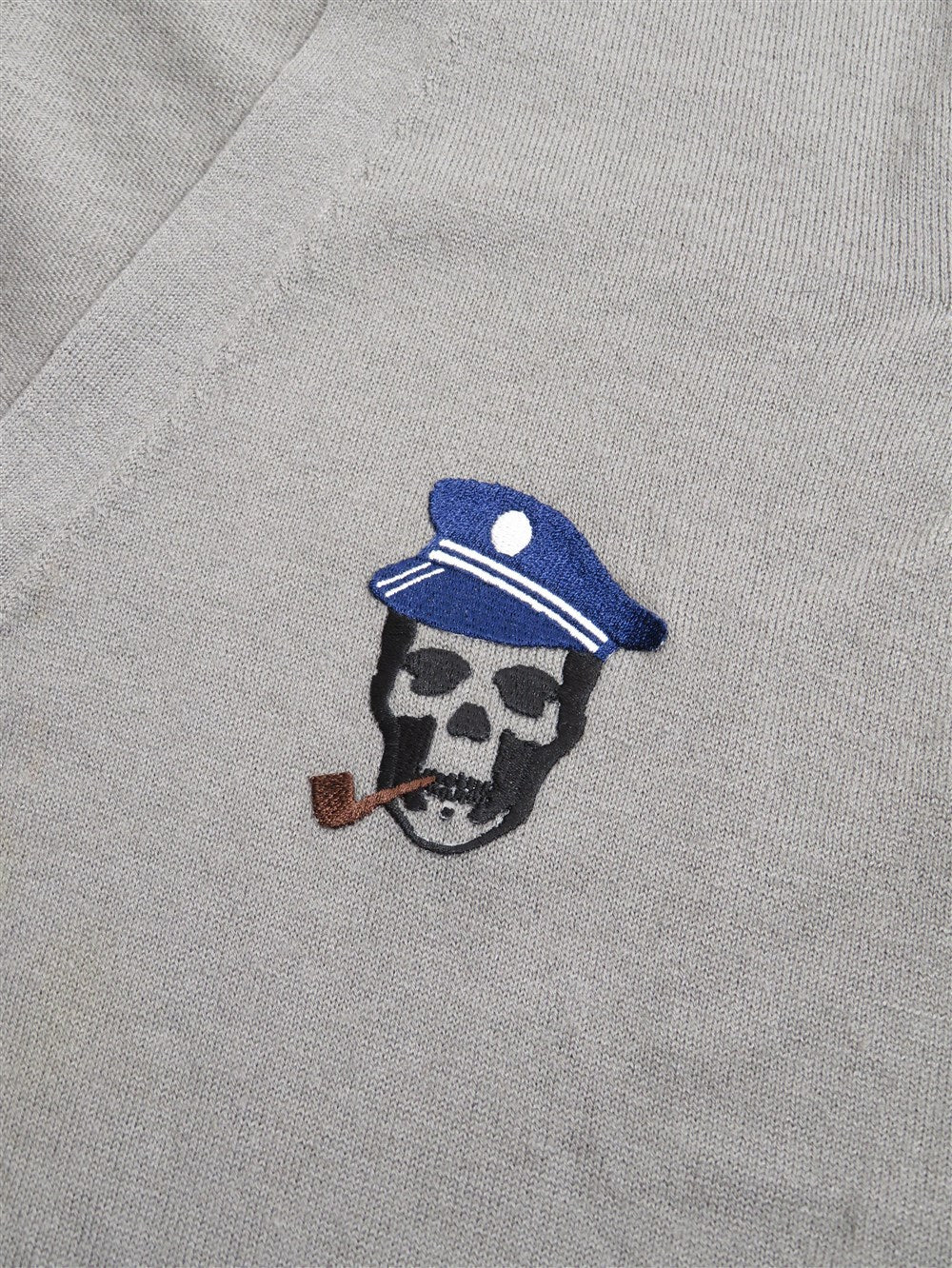 スカルエンブロイダリー カシミヤ カーディガン
