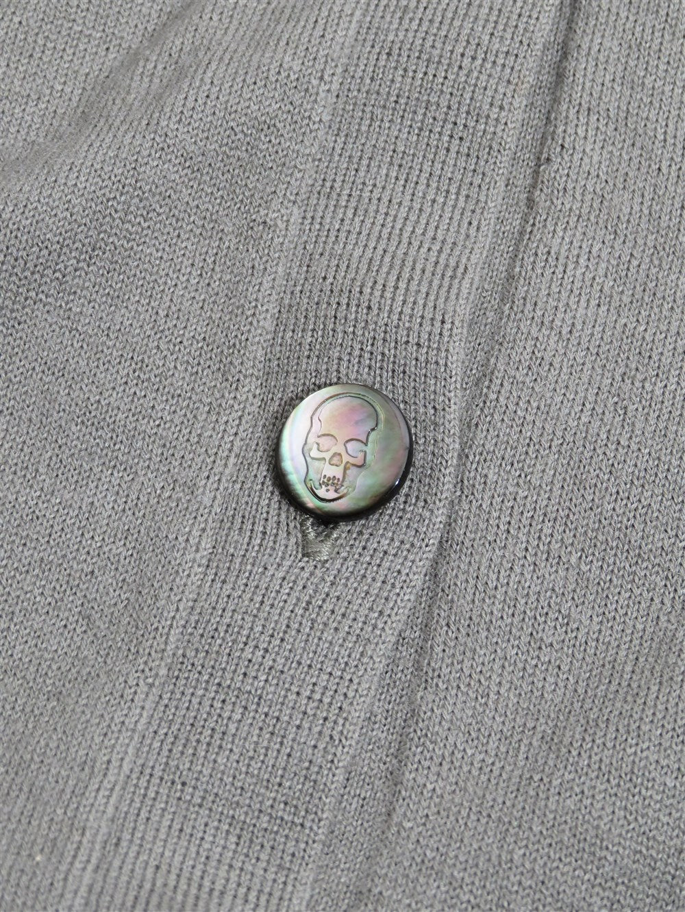 スカルエンブロイダリー カシミヤ カーディガン