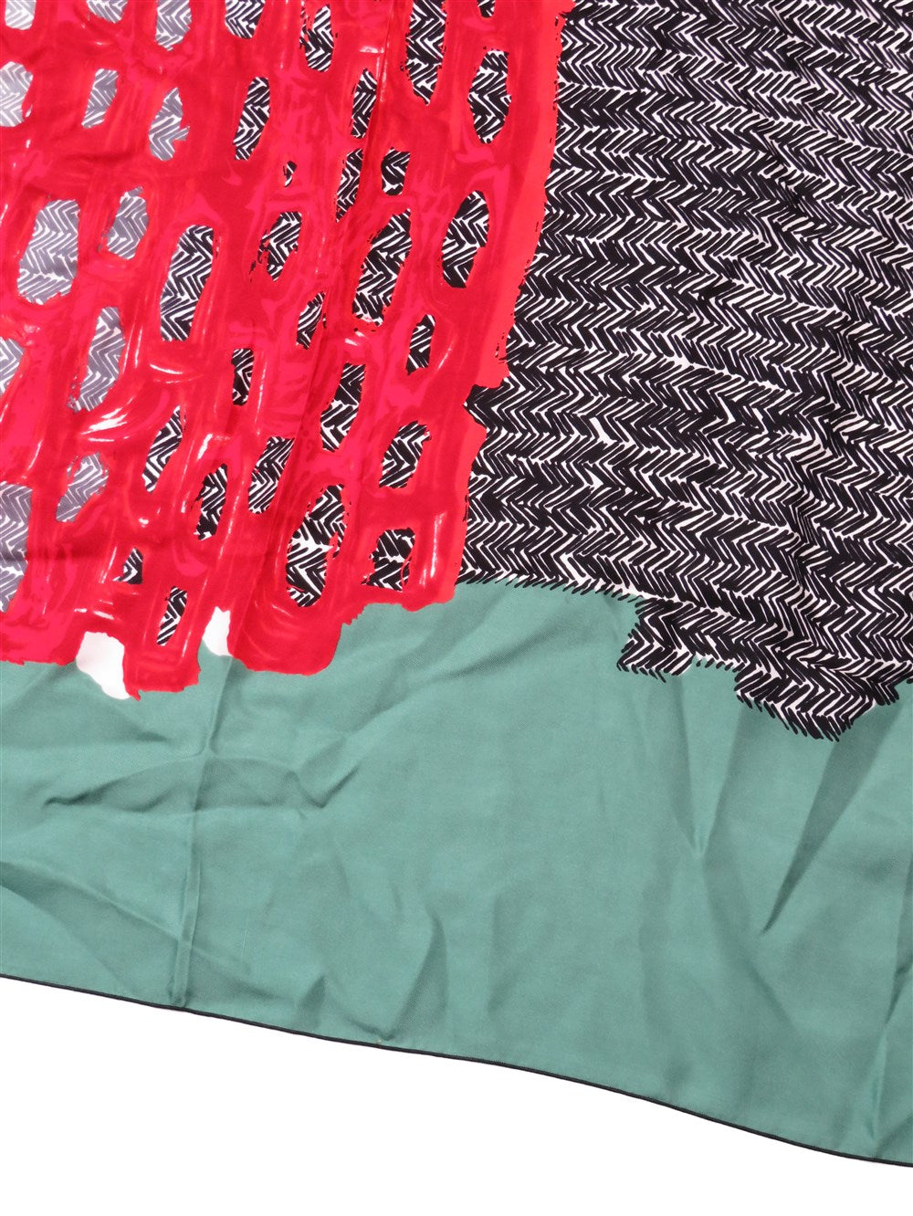 ニットグラフィック シルク 大判スカーフ